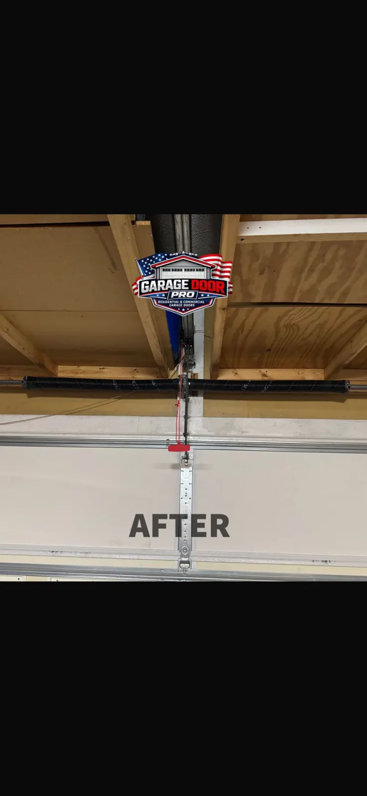 Garage door after repair and opener replacement by Garage Door Pro