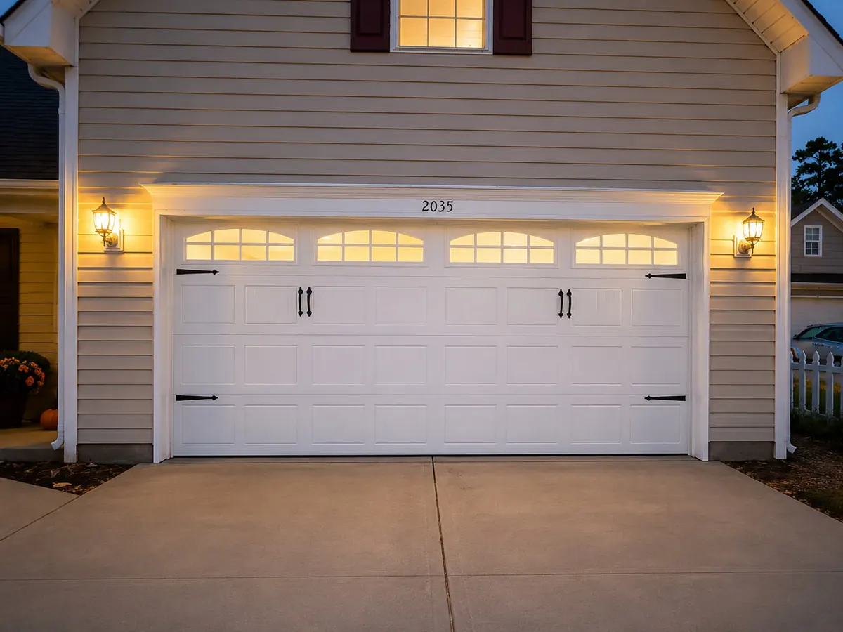 Garage door after cable replacement and repair by Garage Door Pro